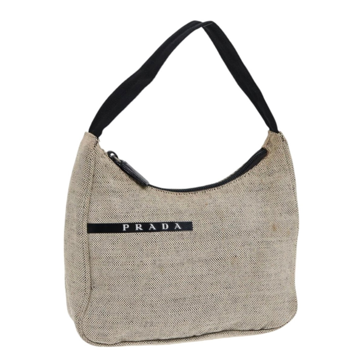 Prada Canvas Baguette Shoulder Bag