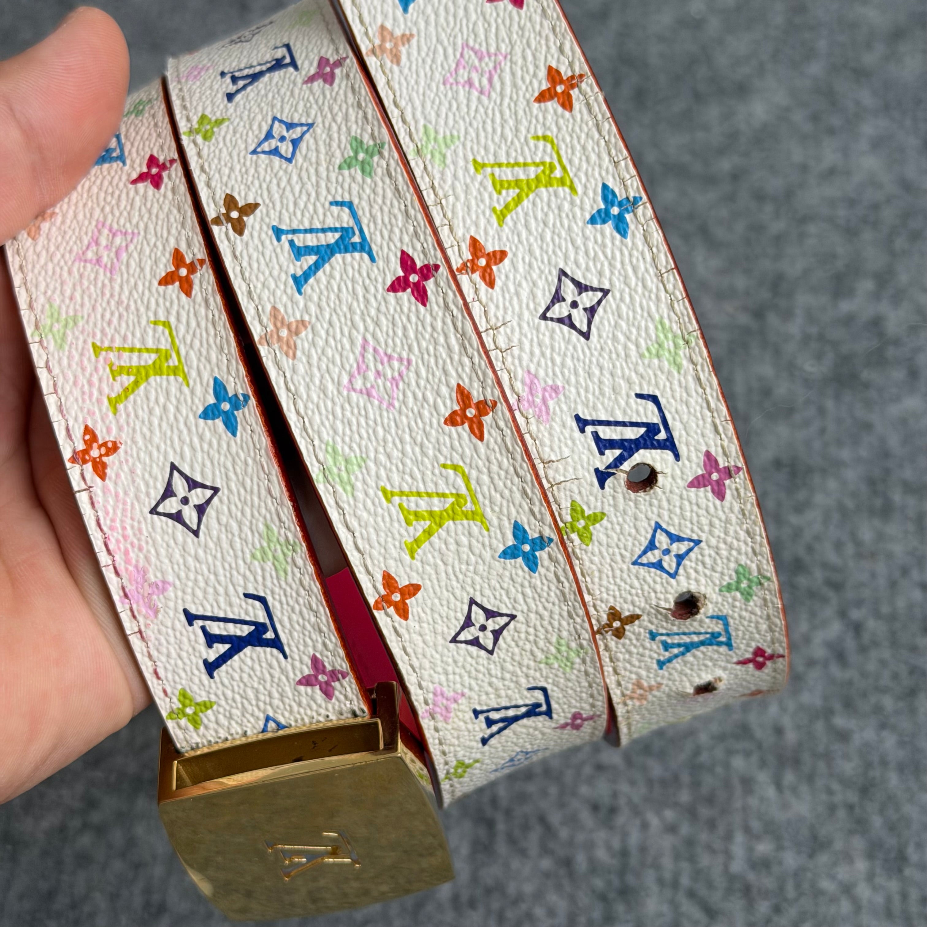 Louis Vuitton x takashi murakami bælte (Str. 85)