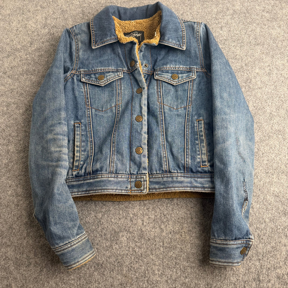 Stussy vintage denim jakke (Str. S)