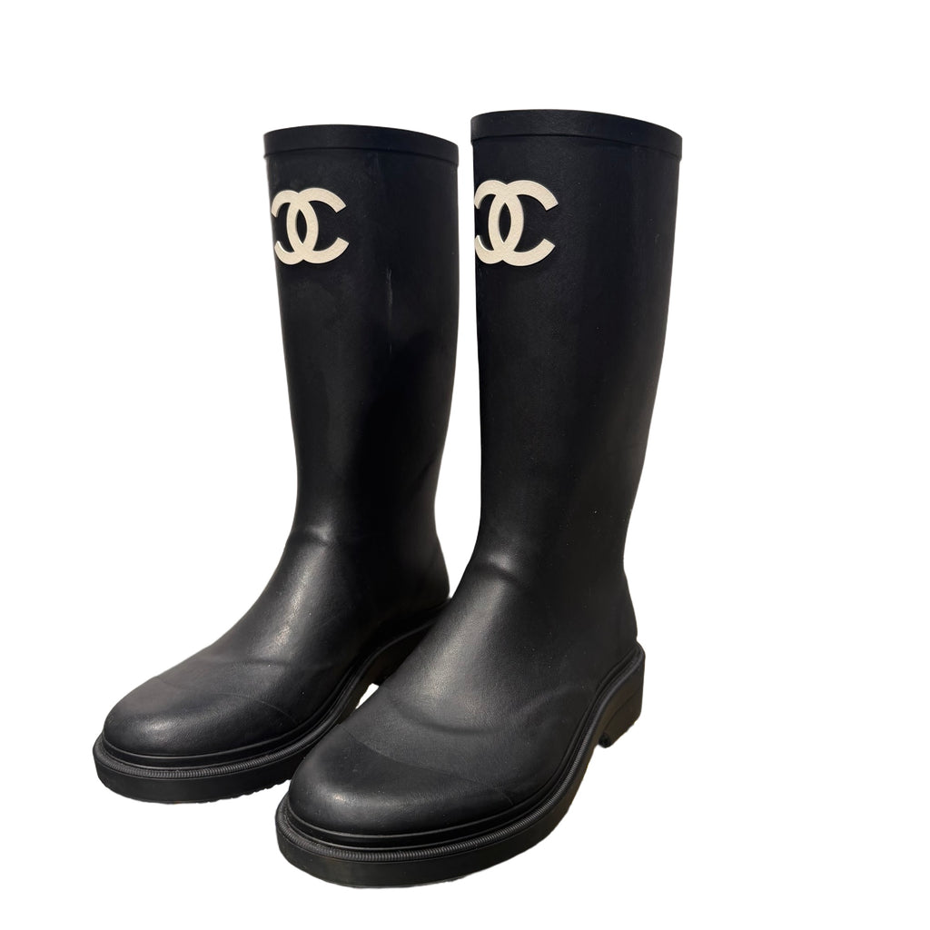 Chanel gummistøvler (Str. 37)