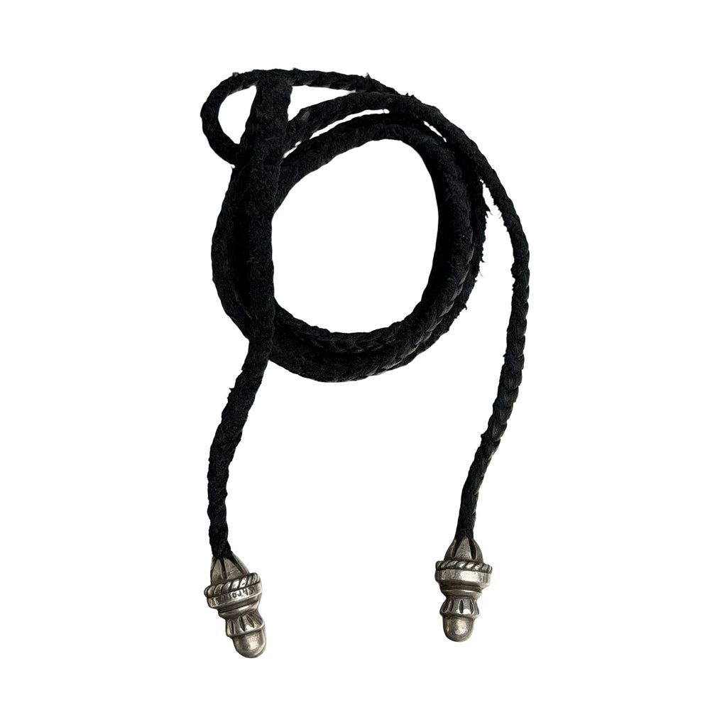 Chrome Hearts Leather Braid w Silver Necklace
