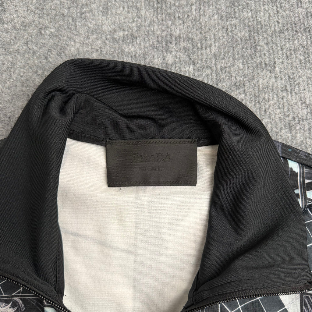 Prada zip bluse (Str. S)