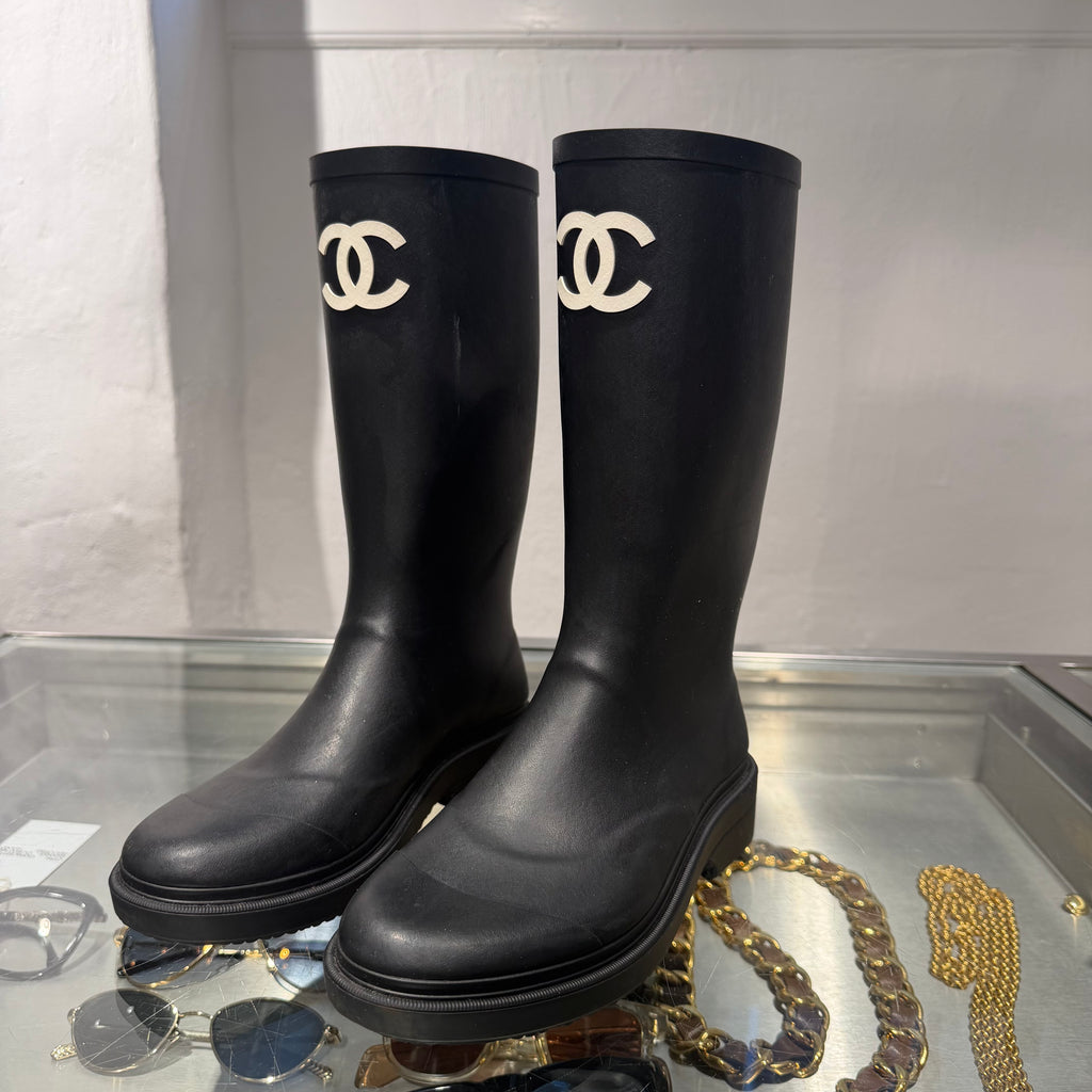 Chanel gummistøvler (Str. 37)