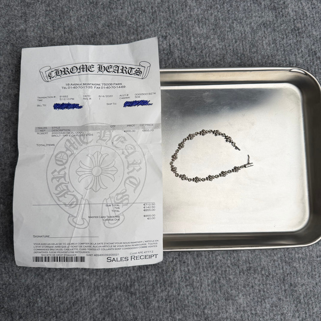 Chrome Hearts Tiny E 12link armbånd