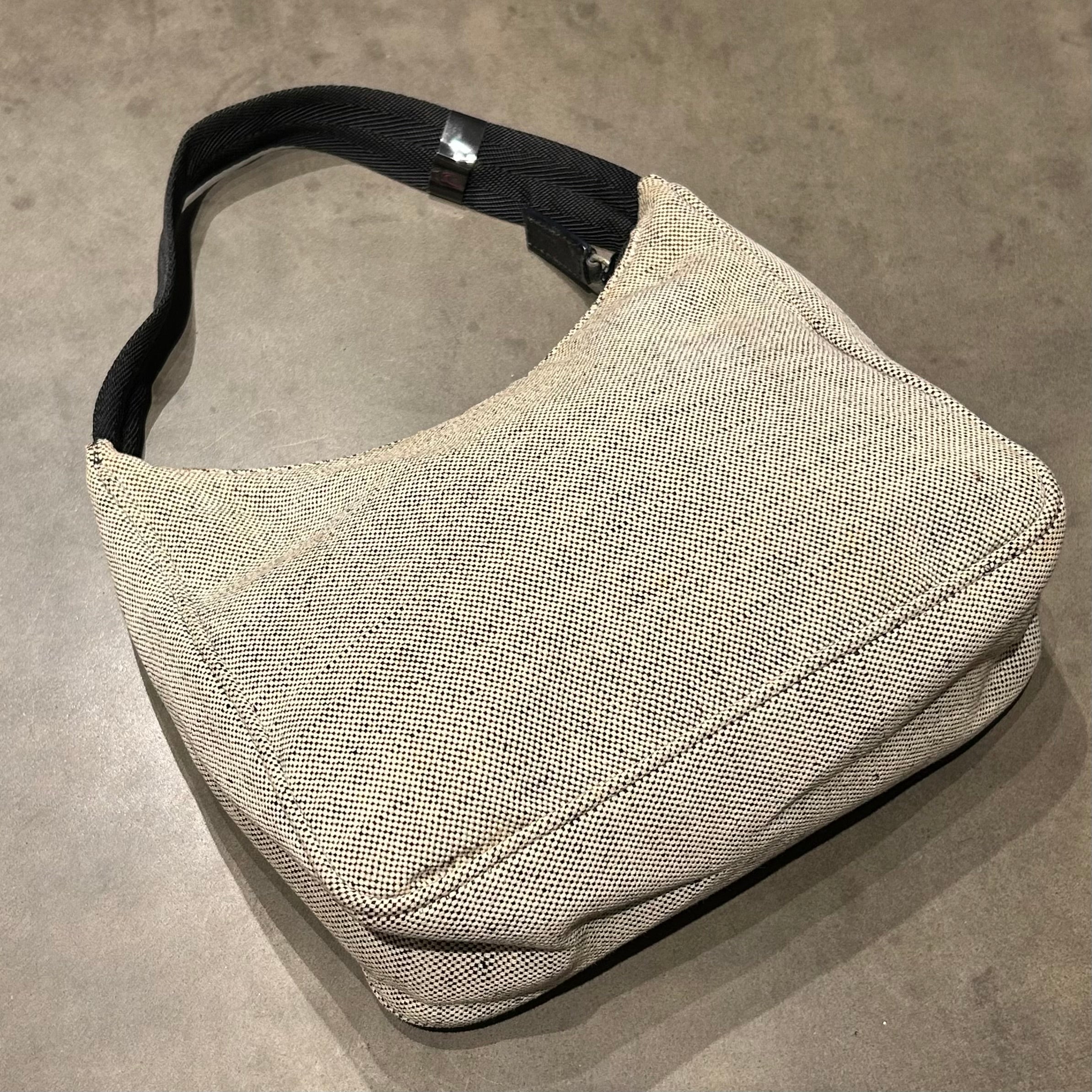 Prada Canvas Baguette Shoulder Bag