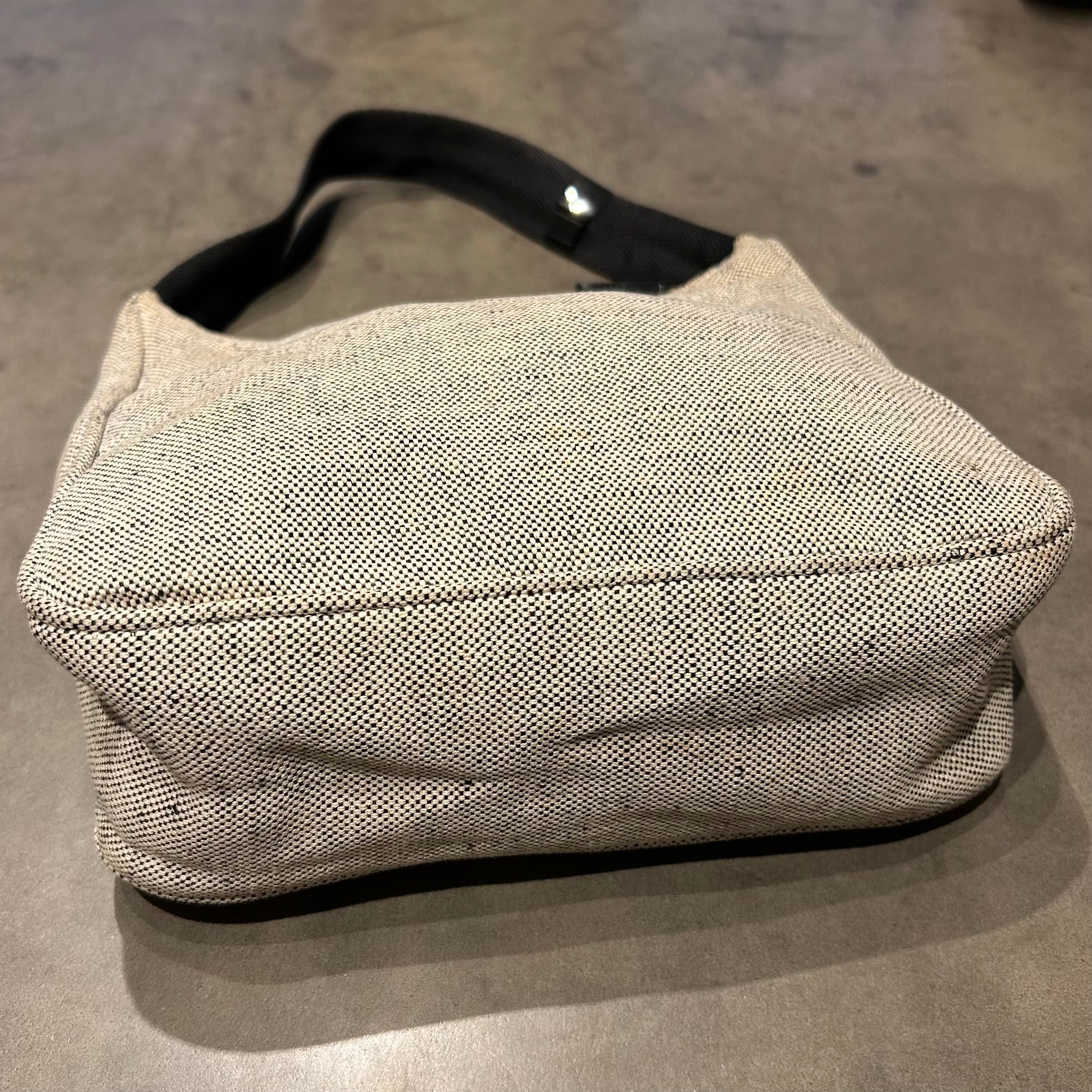 Prada Canvas Baguette Shoulder Bag