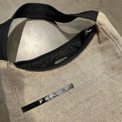 Prada Canvas Baguette Shoulder Bag
