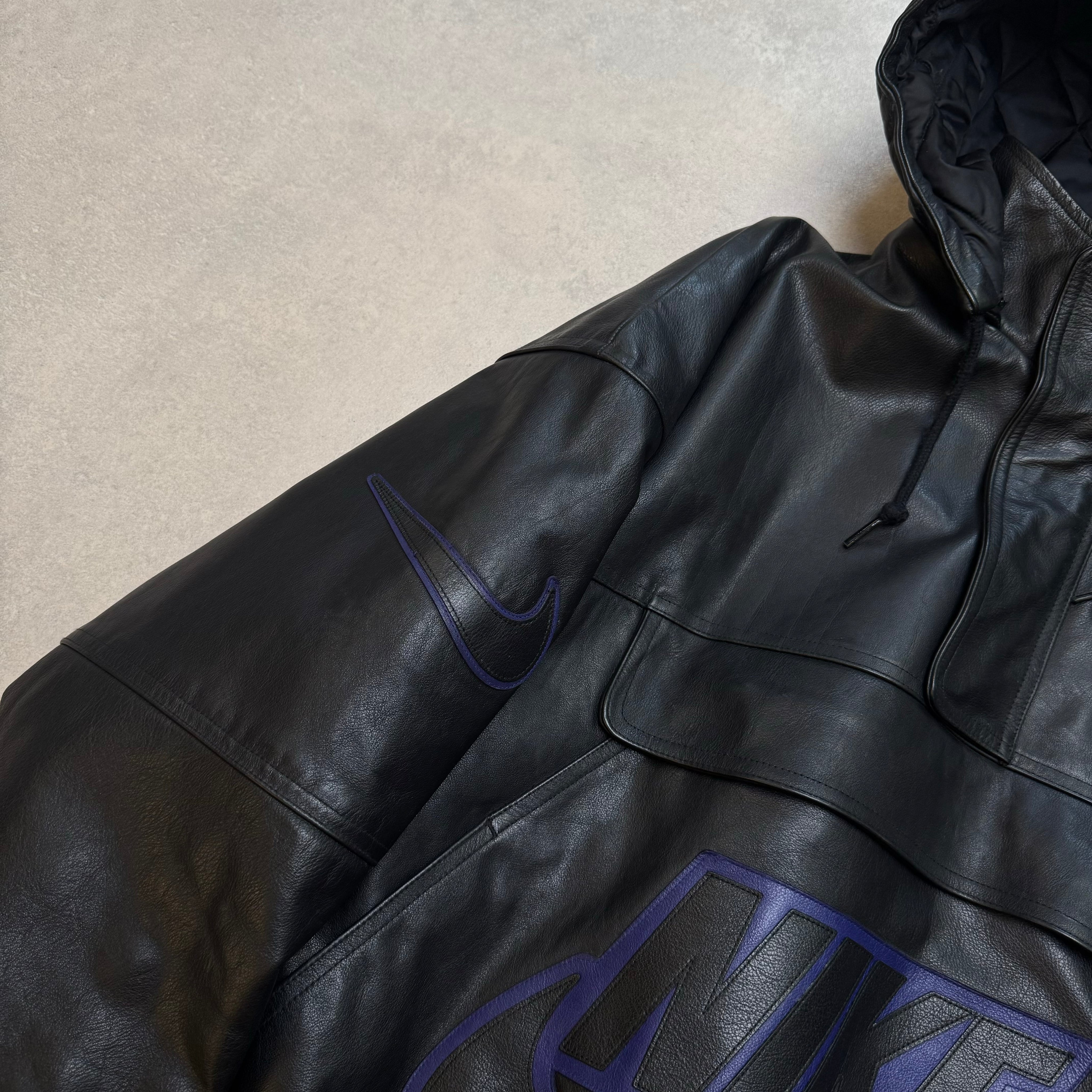 Supreme x Nike læder anorak (Str. S)