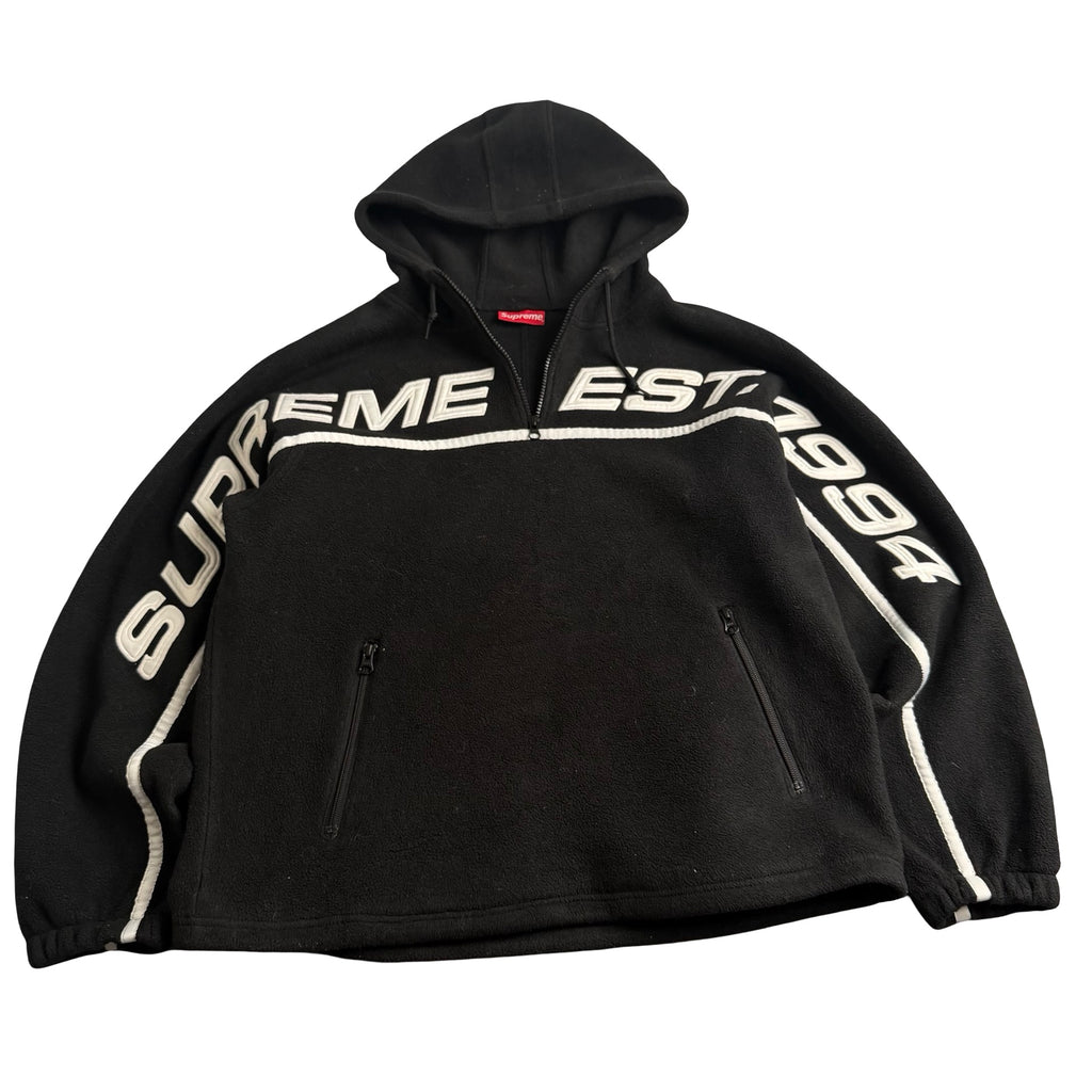 Supreme fleece hættetrøje (Str. M)